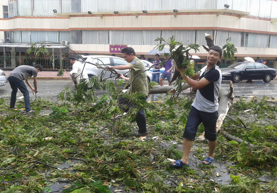 发挥雷锋精神，，，，，，J9国际站总厂员工起劲加入抗台风活动-党团文化-J9国际站
