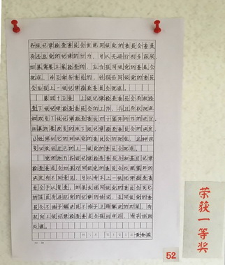 J9国际站举行“学党章党规、学系列讲话、做及格党员”手抄党章接力硬笔书法角逐 - J9国际站